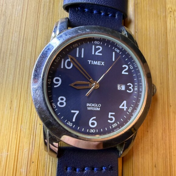 Timex Easy Reader Date Blue/Silver Men's Watch, 39mm - Picture 3 of 5